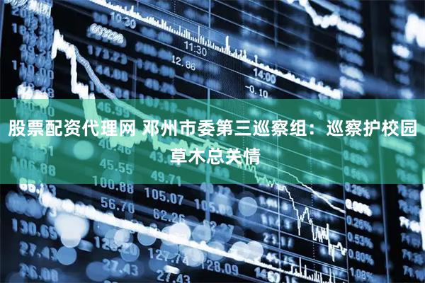 股票配资代理网 邓州市委第三巡察组：巡察护校园 草木总关情